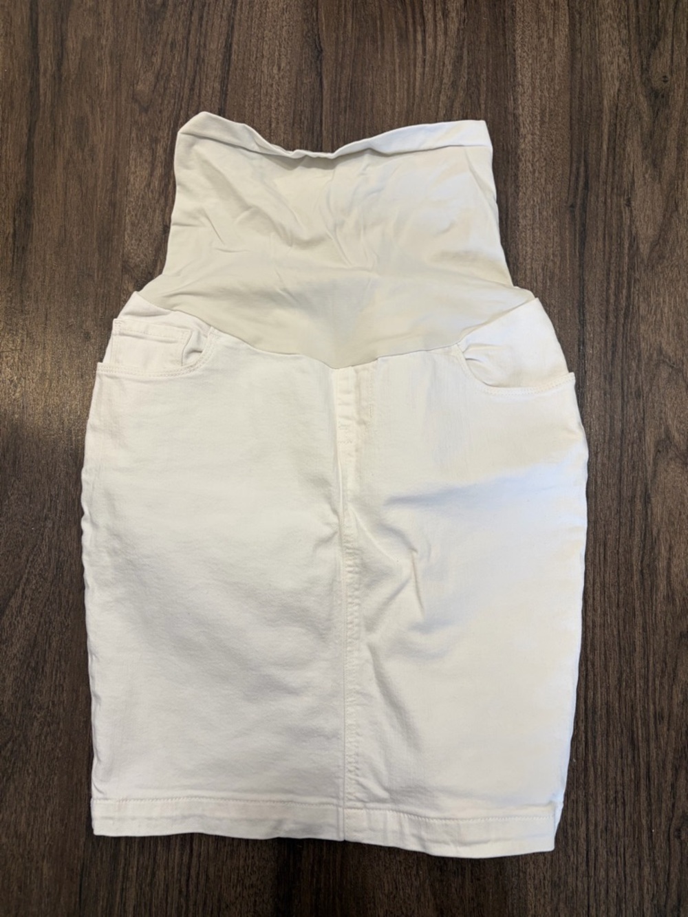 A Pea in the Pod White Maternity Pencil Skirt